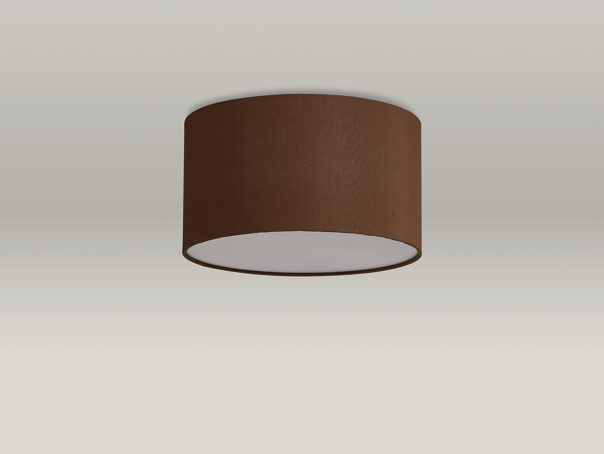 Baymont 30cm Flush 3 Light Raw Cocoa/Grecian Bronze, Frosted Diffuser DK0621  Deco Baymont